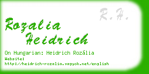 rozalia heidrich business card