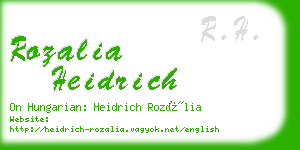 rozalia heidrich business card